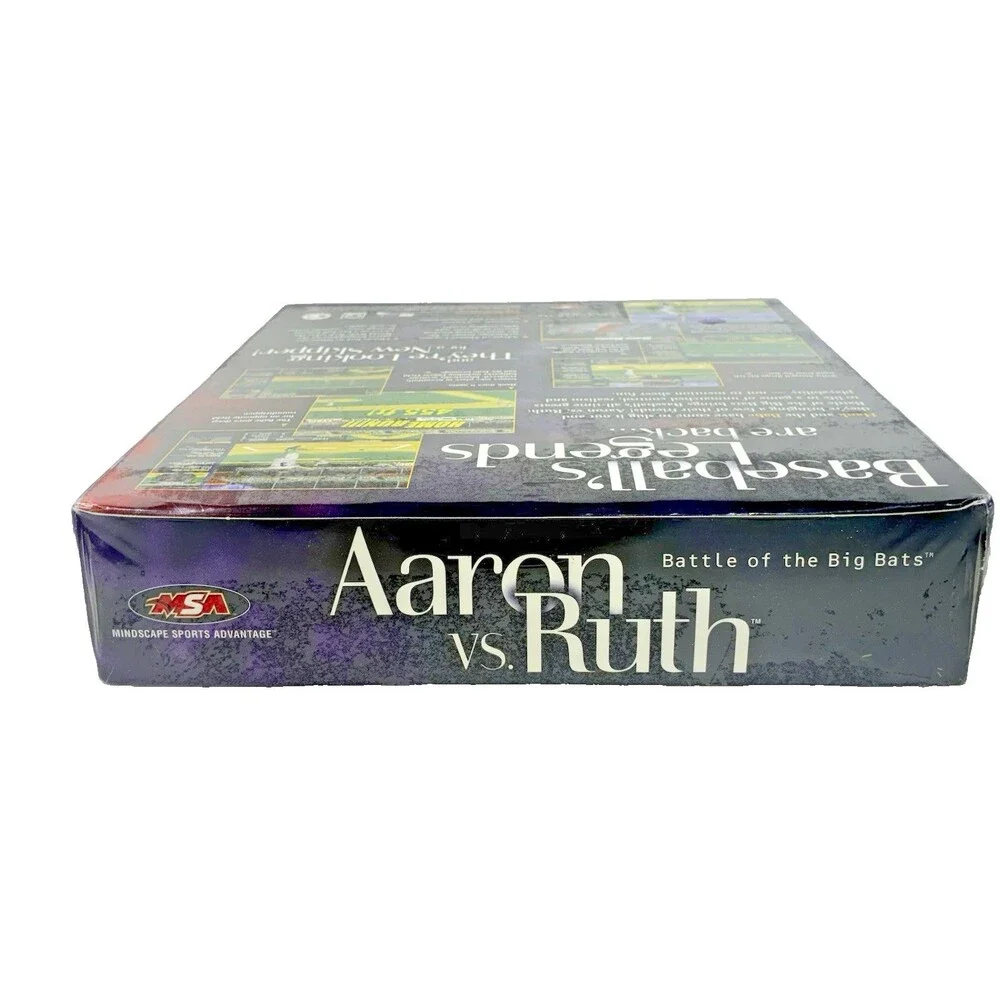 AARON vs RUTH Battle Of Big Bats CD-ROM WIN95 Vintage 1997 New Factory Sealed